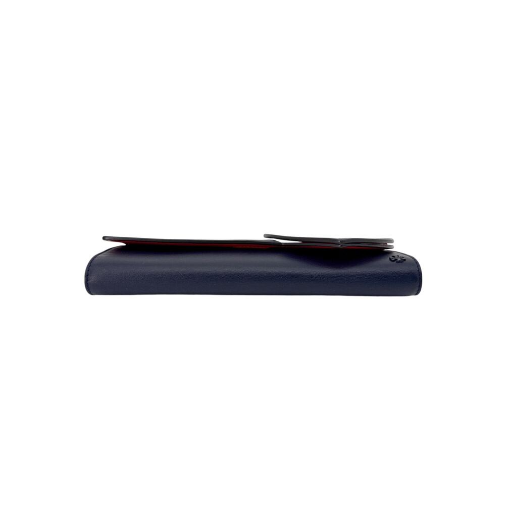 TORY BURCH Leather Heart Clutch in Tory Navy - Picture 5 of 12